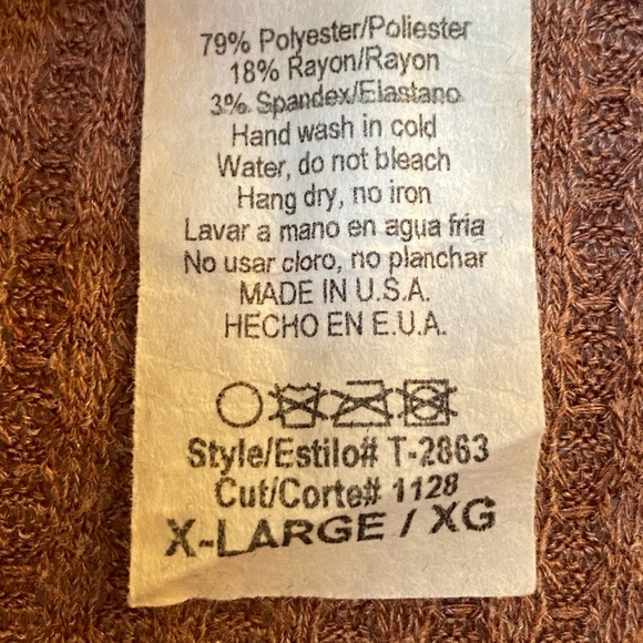 Peach Oversized Long Sleeve Waffle Top - Picture 8 of 9